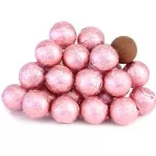 Light Pink Chocolate Foil Balls 10LB Bulk