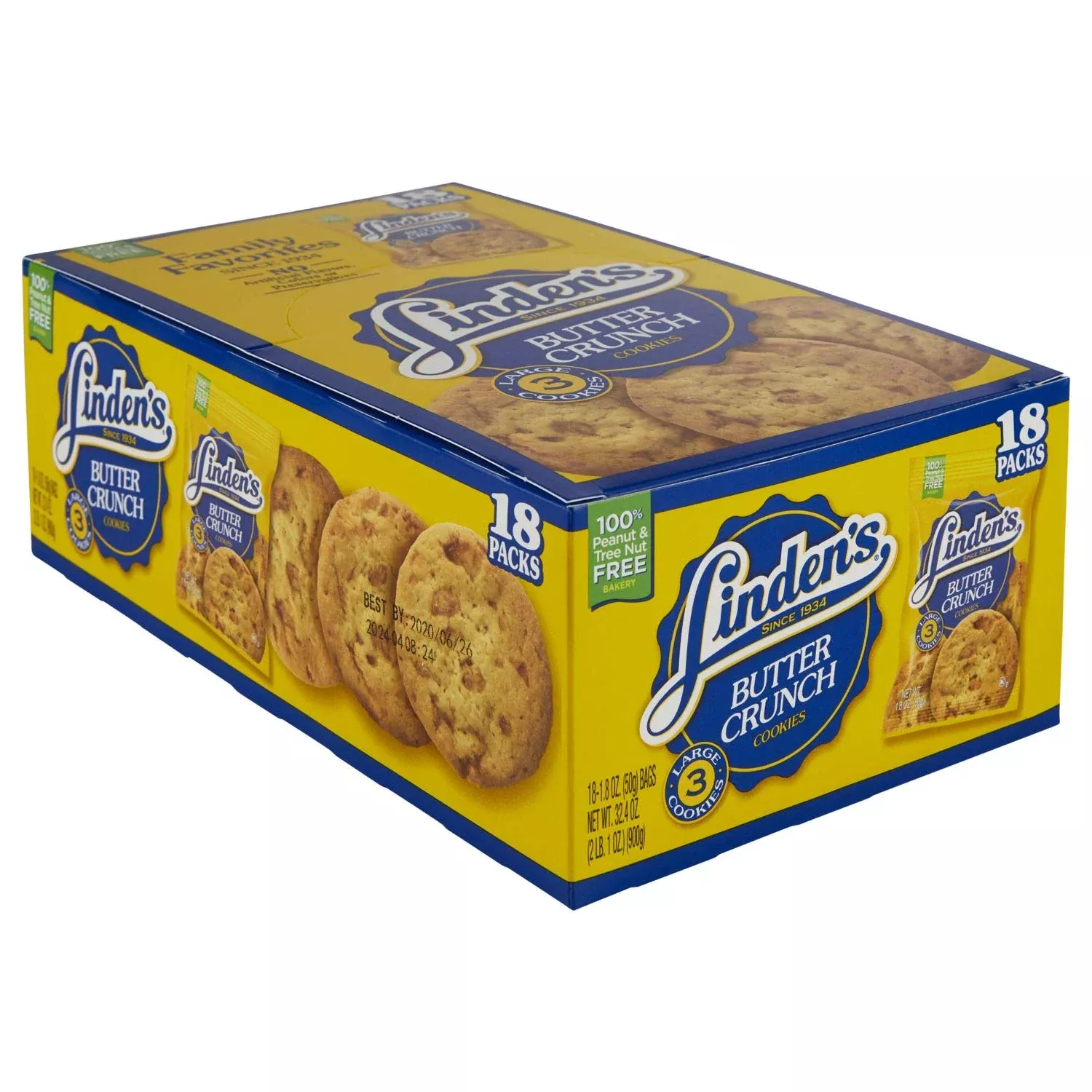 Linden Butter Crunch Cookies - 18 Ct.
