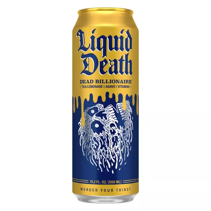 Liquid Death Dead Billionaire Iced Tea, 19.2 fl oz