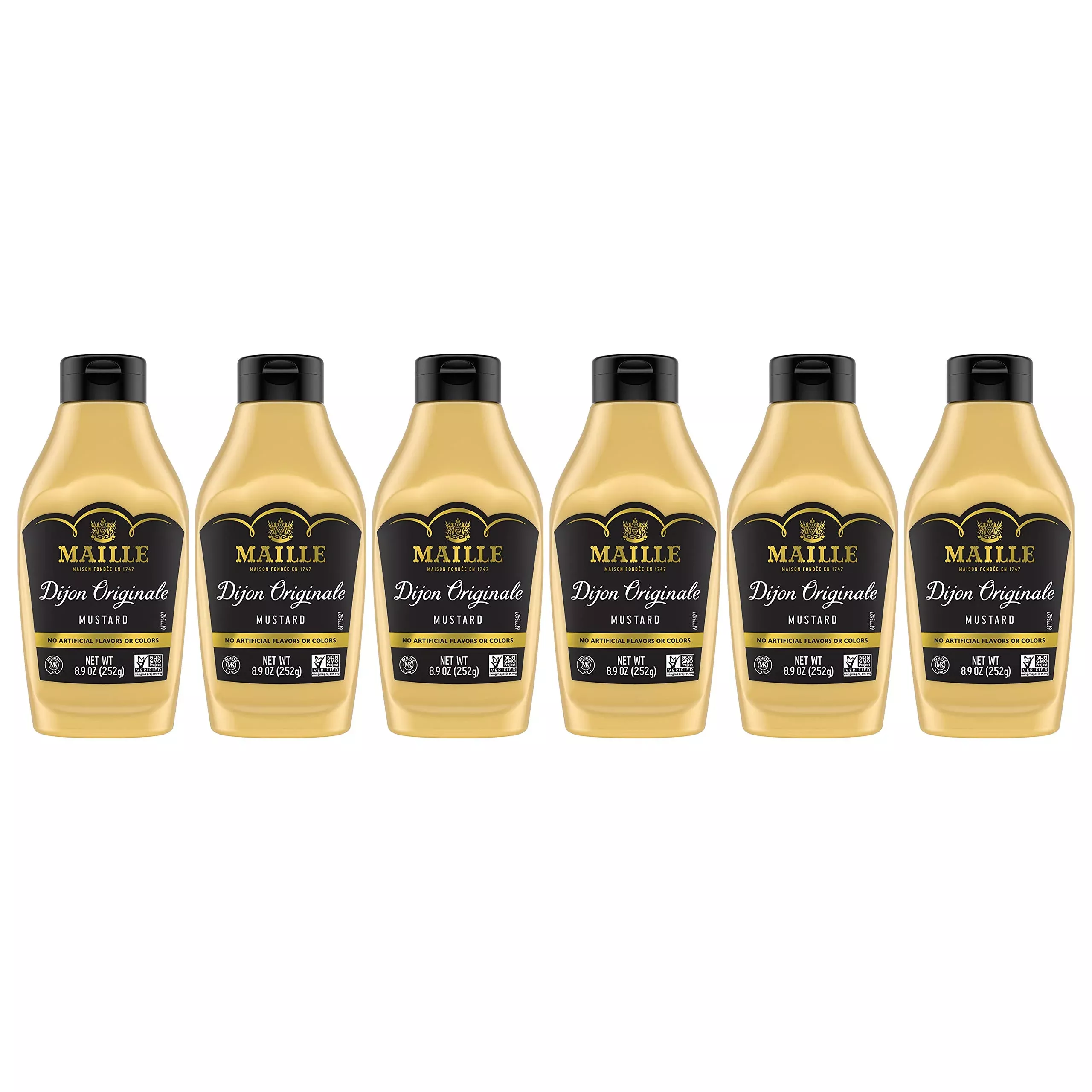 Maille Mustard Dijon Originale Squeeze 8.9 Oz, Pack Of 6, 8.9 Oz