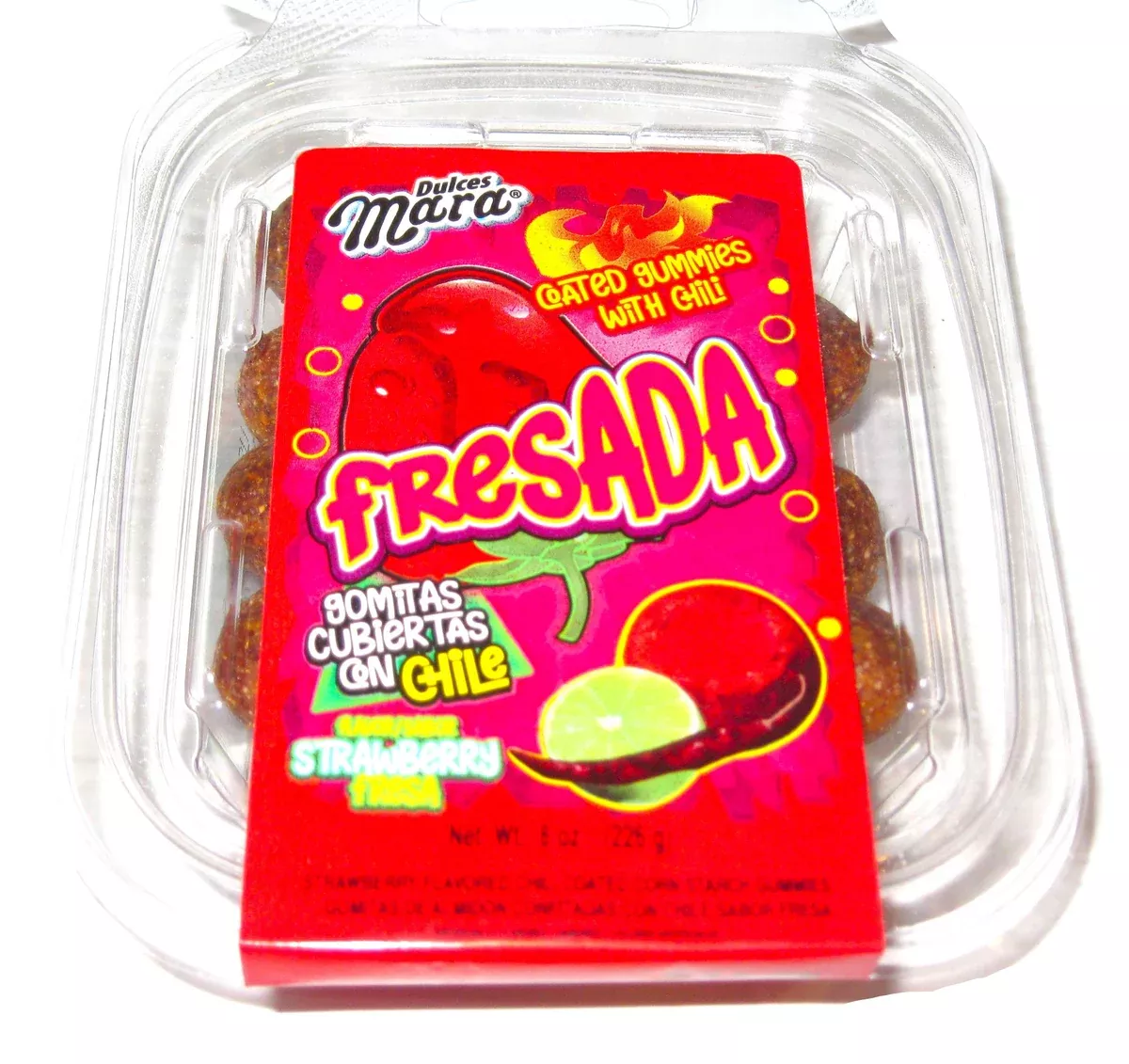 Mara Fresada Gomitas Cubiertas Con Chile 8oz Tub