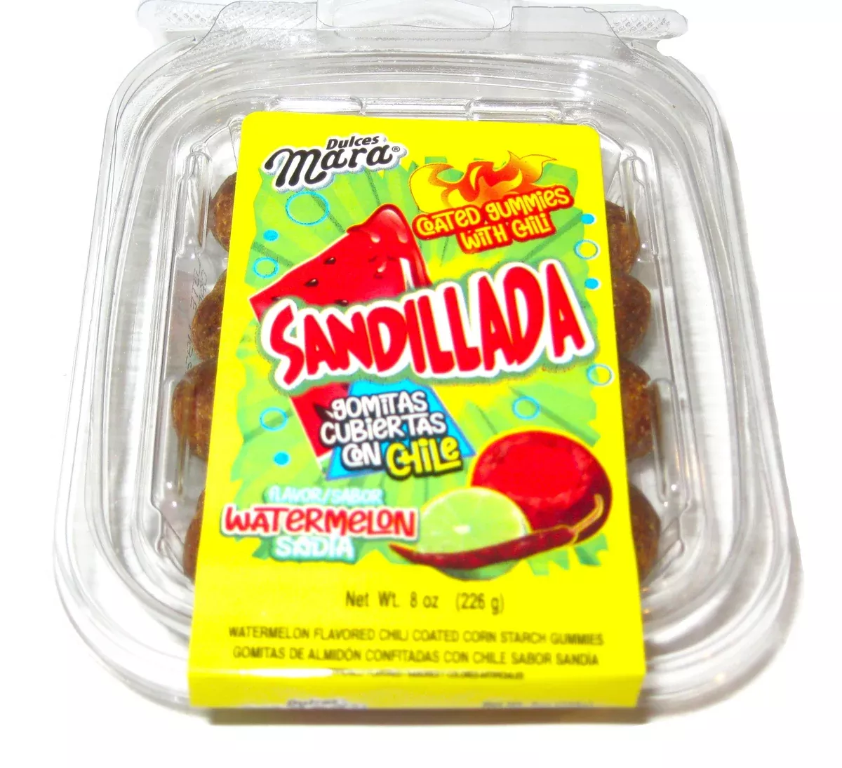 Mara Sandillada Gomitas Cubiertas Con Chile 8oz Tub