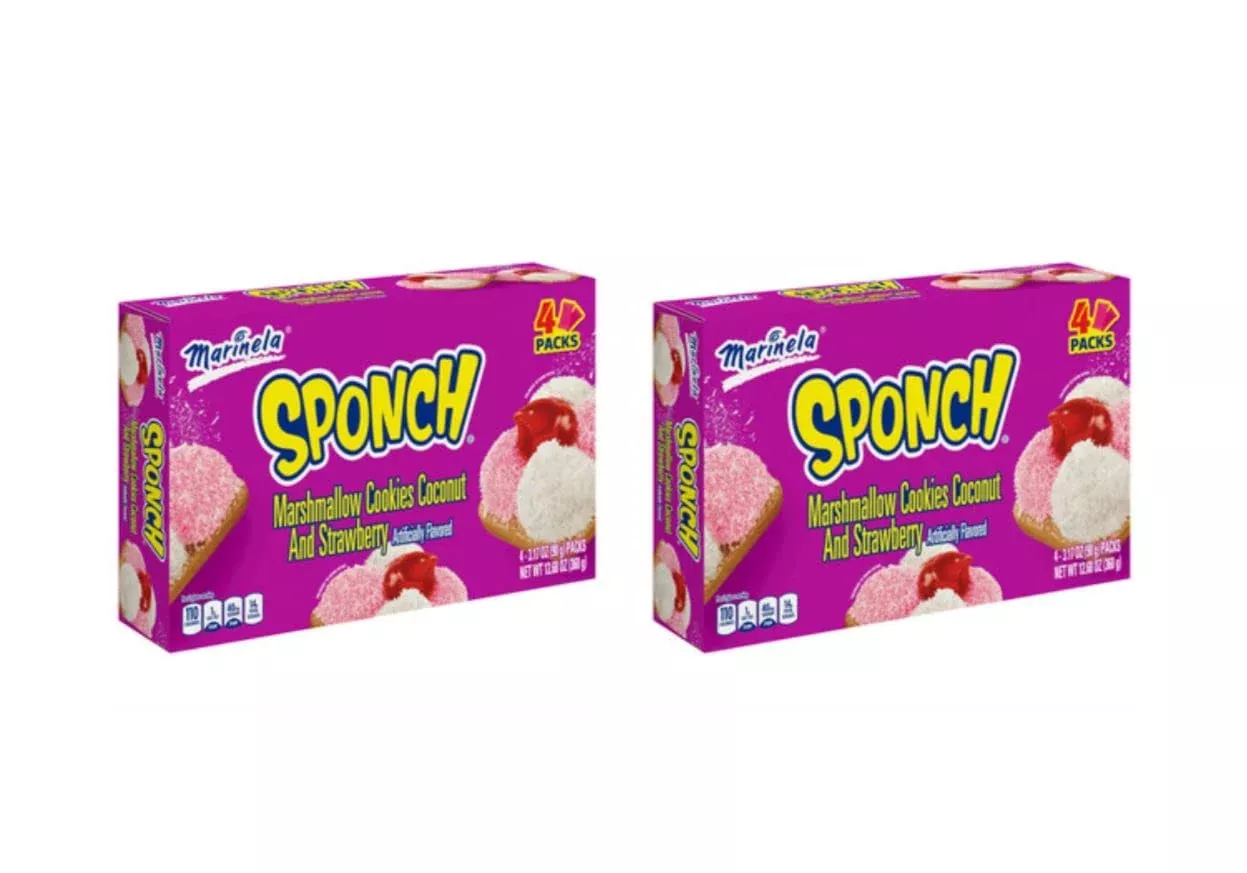 Marinela Sponch Marshmallow Cookies 2 Pack (8 Count)
