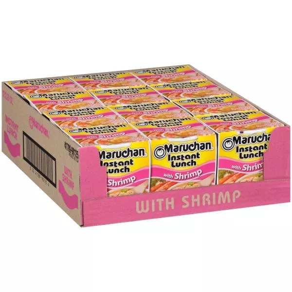 Maruchan Instant Lunch Shrimp Noodles 2.25 Ounce Size - 12 Per Case