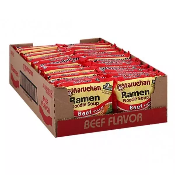Maruchan Ramen Beef Noodles 3 Ounce Size - 24 Per Case