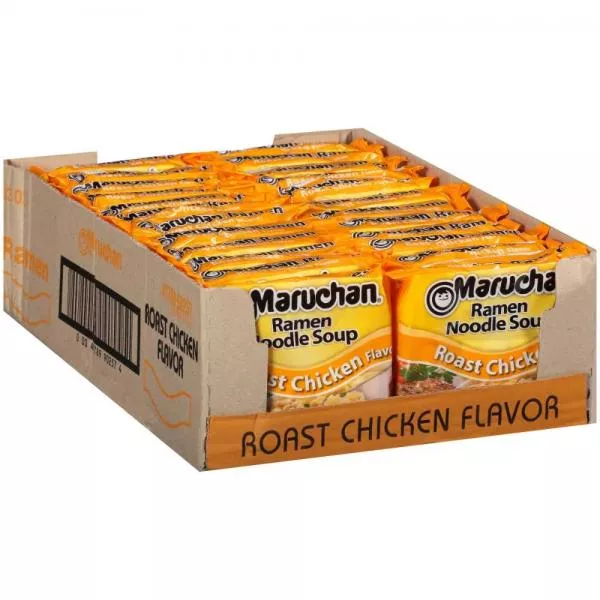 Maruchan Ramen Roast Chicken Noodles 3 Ounce Size - 24 Per Case