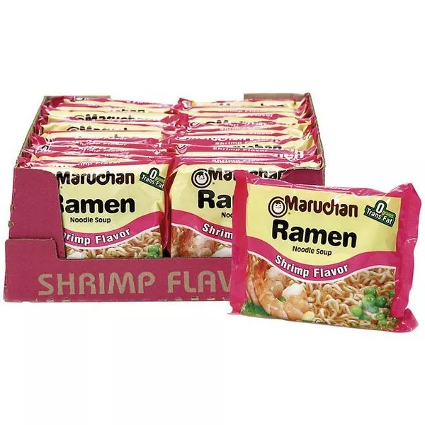Maruchan Ramen Shrimp Noodles 3 Ounce Size - 24 Per Case