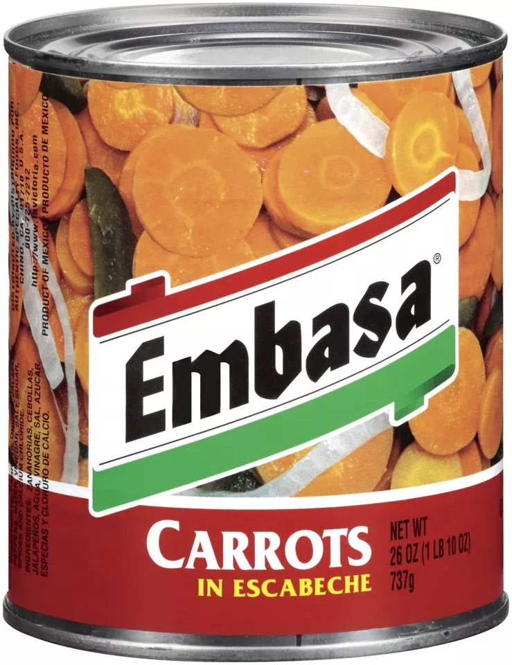 Megamex - Embasa Carrots Escabeche 26 Ounce Size - 12 Per Case