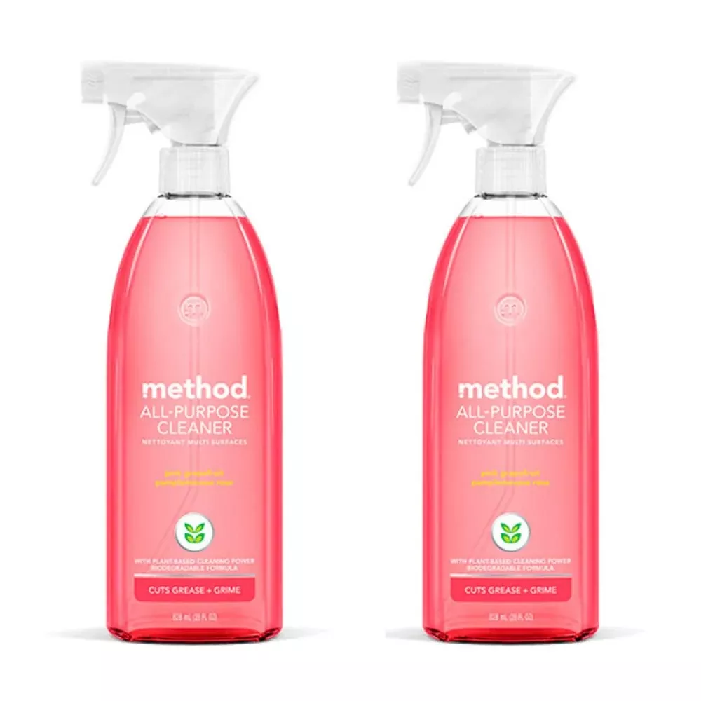 Method All-Purpose Natural Surface Cleaner, Pink Grapefruit 28 Fl Oz (Pack Of 2)