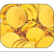 Milk Chocolate Blank Gold Coins - Large 10LB Bulk