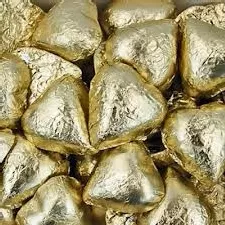Milk Chocolate Gold Hearts 10LB Bulk