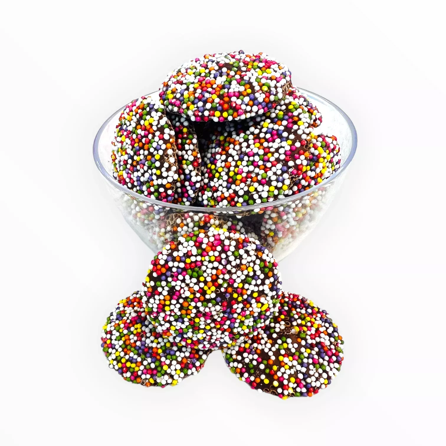 MILK CHOCOLATE LARGE RAINBOW NONPAREILS BULK