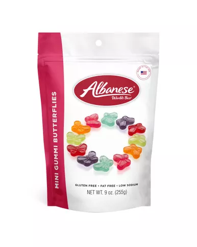 Mini Gummi Butterflies - 9 oz Resealable Bag