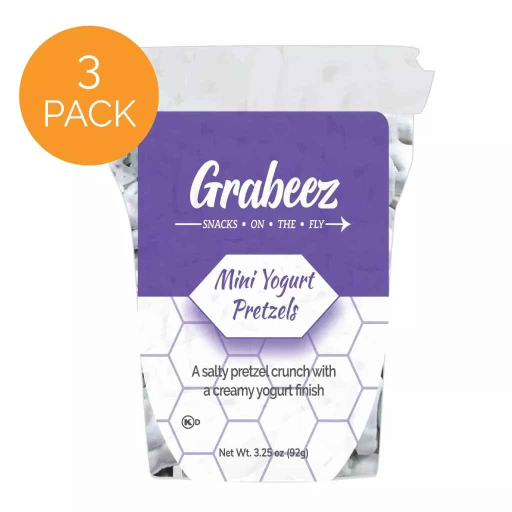 Mini Yogurt Pretzels – 3 pack, 3.25oz each Grabeez Snack Cups