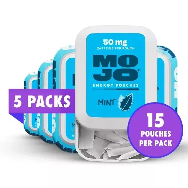 Mojo Mint Energy Pouches – 50mg, 5-Pack