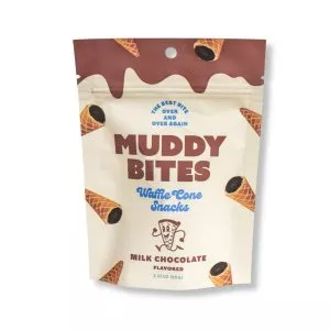 Muddy Bites Waffle Cones, Milk Chocolate, 2.33oz