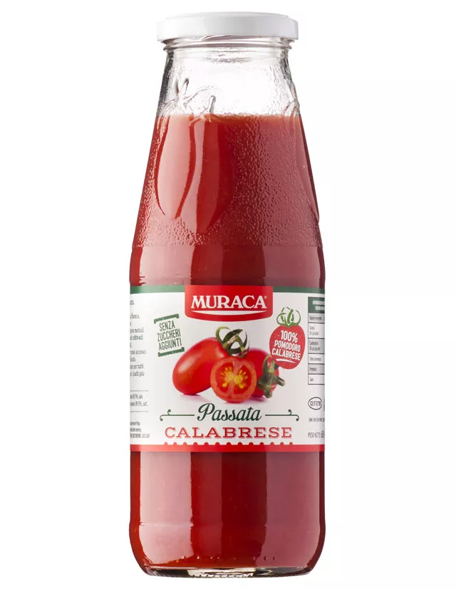 Muraca Tomatoes Puree, Passata, 100% Italian Tomatoes, 22 oz | 660 ml