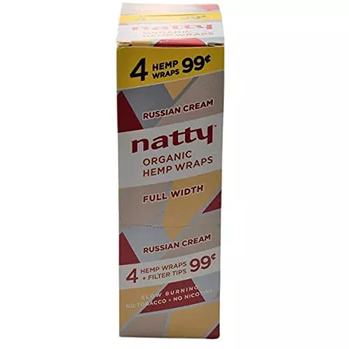 Natty Hemp Wrap Russian Crm 4/ 99 oz 15 Per 4 Pack