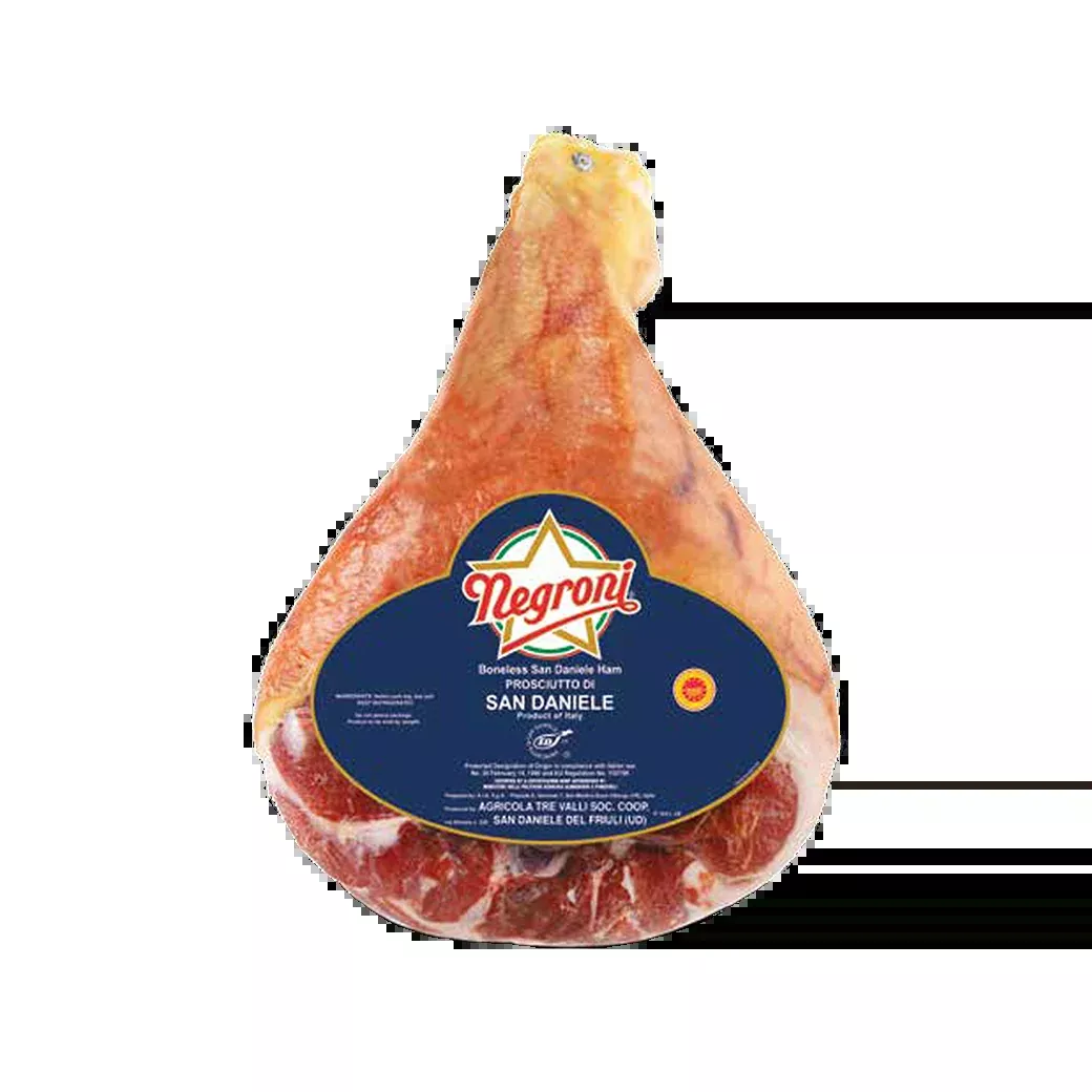 Negroni Prosciutto San Daniele PDO, Aged 13 months, Approx. 14-16lb