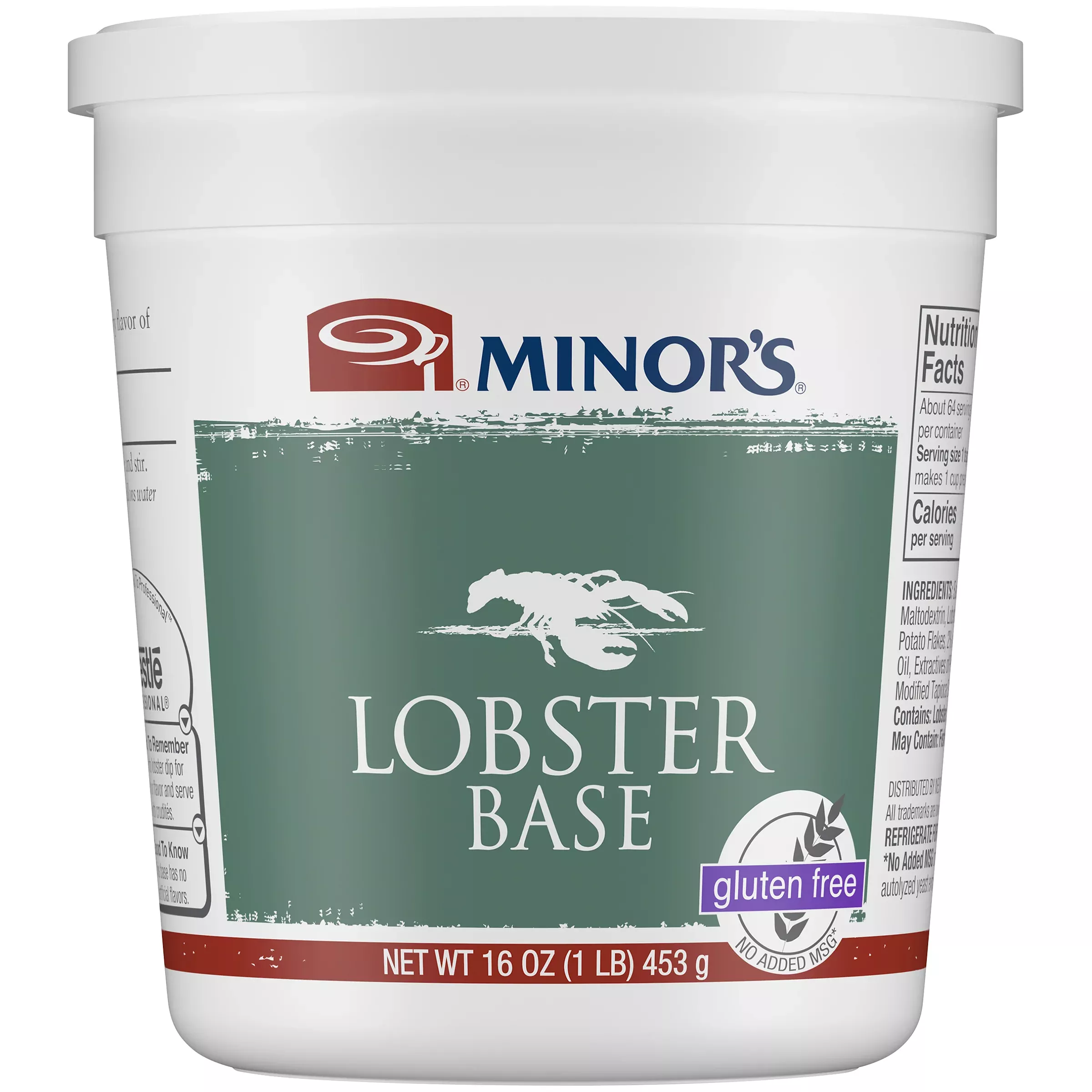 Nestle Professional Refrigerated Minor's Lobster Base (no Added Msg) Gluten Free 1 Pound Each - 6 Per Case
