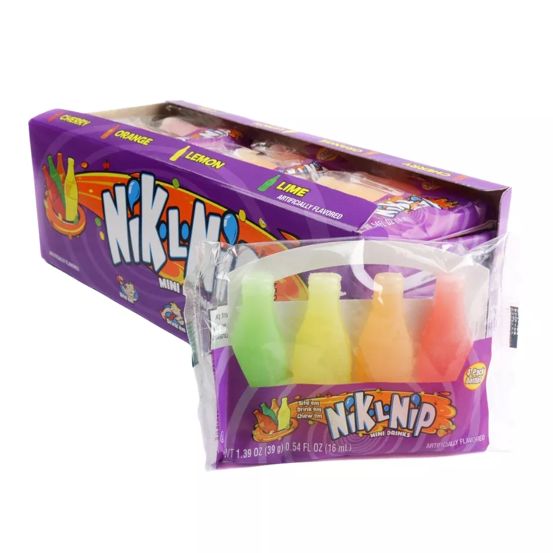Nik-L-Nip Mini Drinks Wax Bottles (18 Pack)