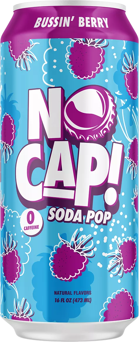 NO CAP! Soda Pop Bussin' Berry, 16oz can