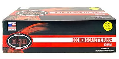 Ohm Tube Red 100 200ct Single Box