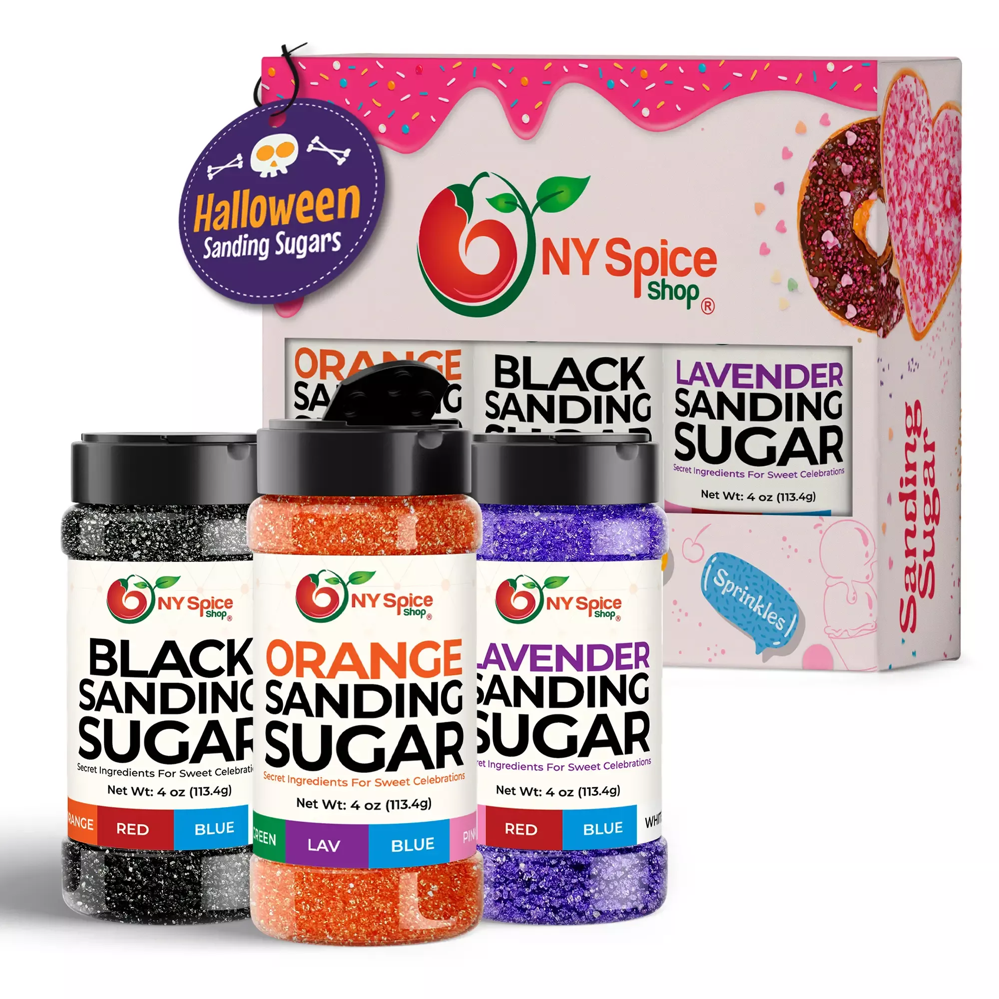 Orange-Black-Lavender (Pack of 3)