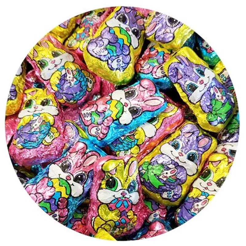 Palmer Foiled Milk Chocolate Bunnies - 3 lb Bulk Bag