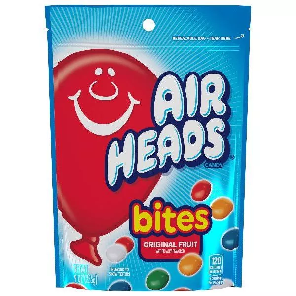 Perfetti Van Melle Airheads Bites Doy Bag Fruit 9 Ounce Size - 12 Per Case