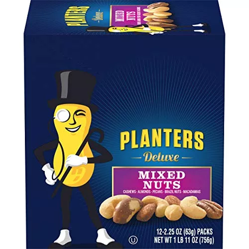 Planters Deluxe Mix Nut 2.25 oz 12 Per Box