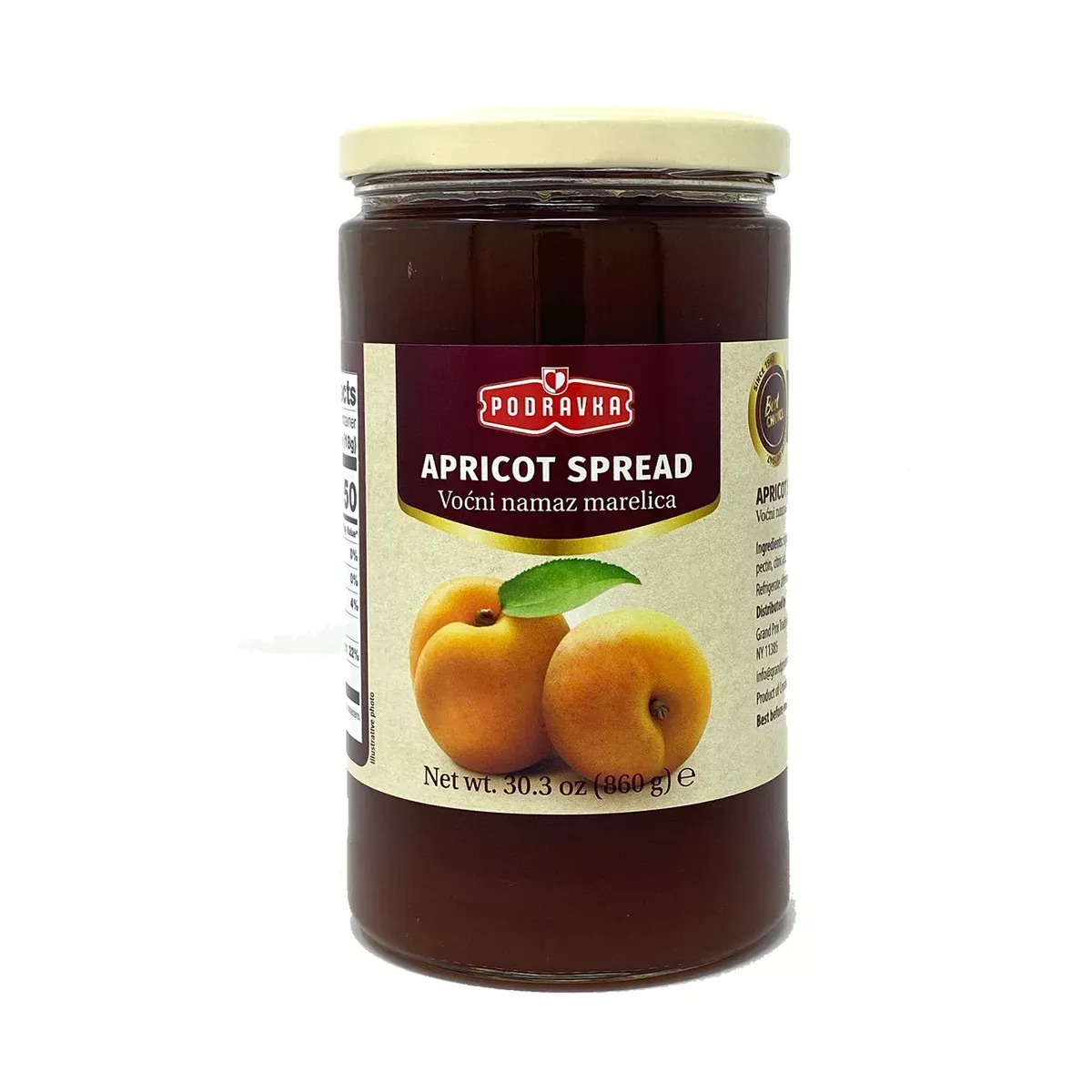 Podravka Apricot Jam Spread, 30.3 oz | 860g
