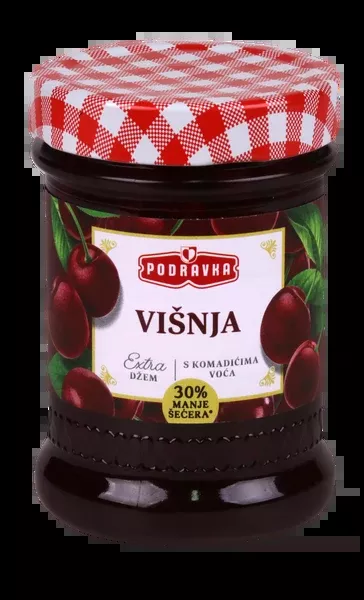 Podravka Jam Extra Sour Cherry, Visnja, 11.3 oz | 320g