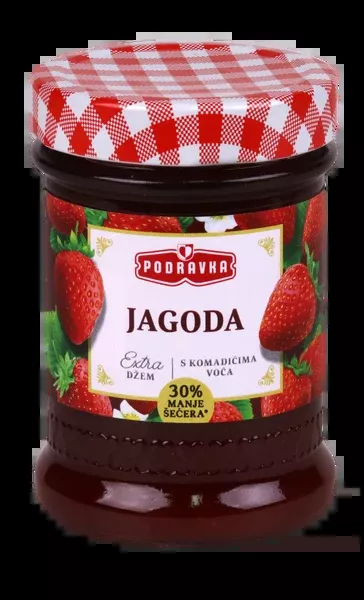 Podravka Jam Extra Strawberry, Jagoda, 11.3 oz | 320g