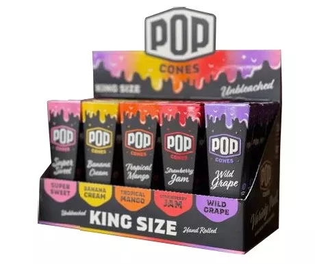 Pop Cones Unbleach King Size Variety Packs 75ct