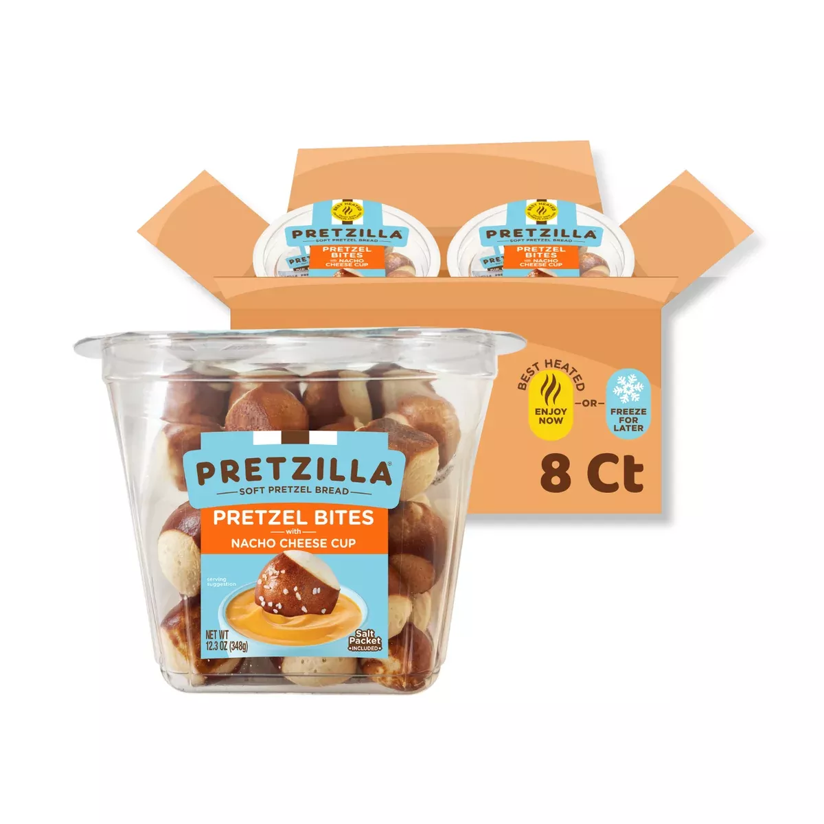 Pretzilla Soft Bites Nacho Cheese Pretzels 12 oz (Pack of 8)
