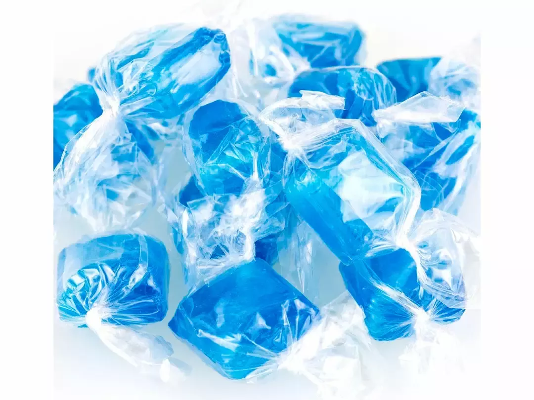 Primrose Ice Blue Mints Peppermint Mints Bulk Wrapped Hard Candy 1 Pound Wrapped Candy