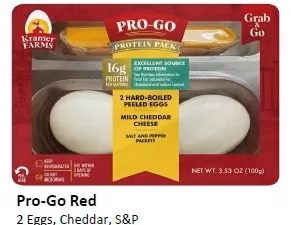 Pro Go Protein 2 Eggs/ Cheddar Cheese S&p 12ct