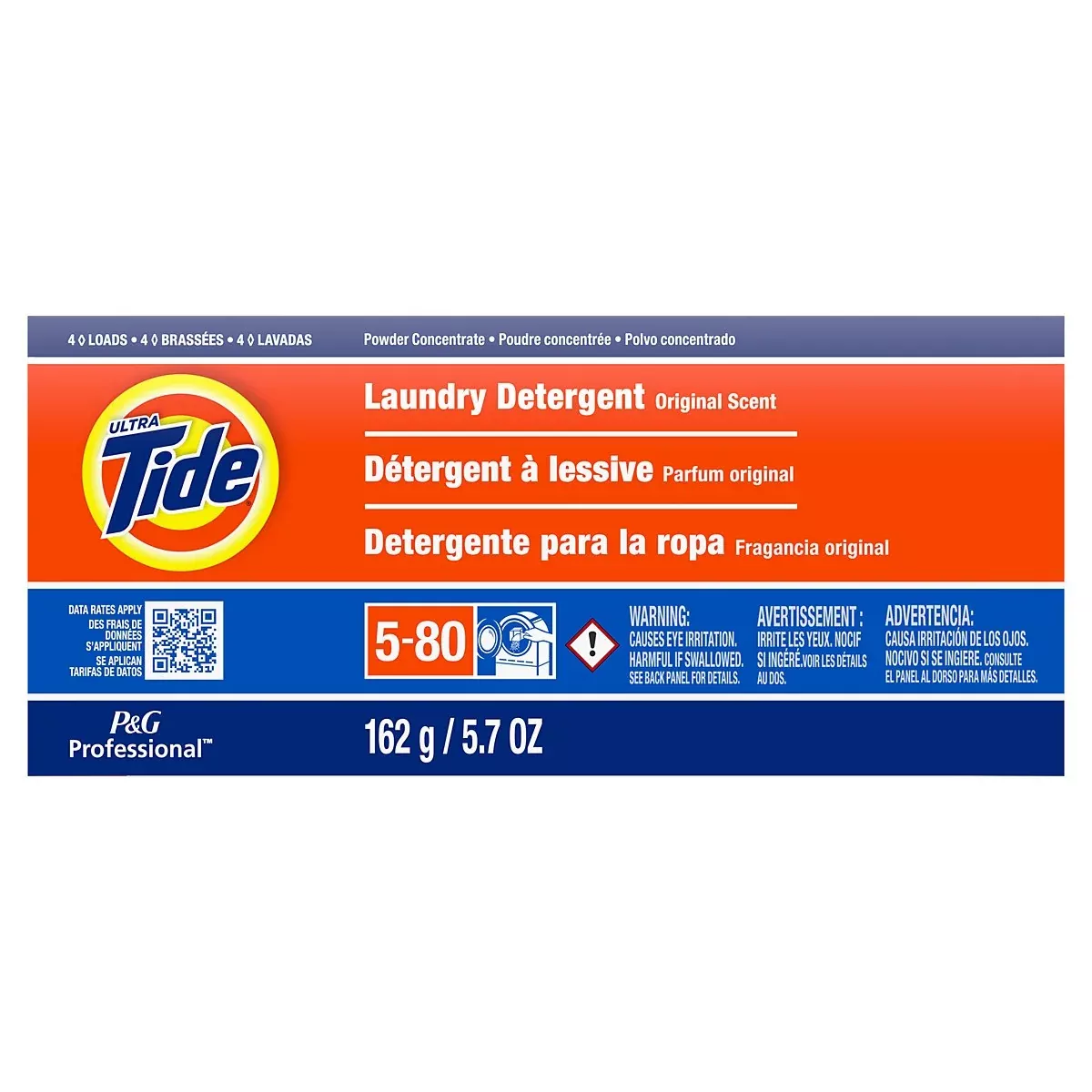 Procter & Gamble Professional Tide Professional Laundry Detergent Powder Concentrate 4 Load 5-80 14/5.7 Ounce