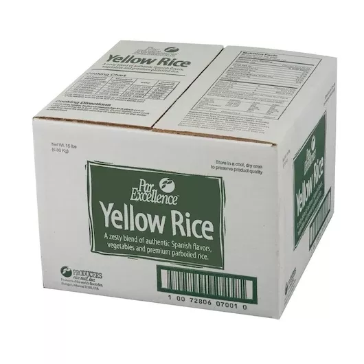Producers Rice Mill Rice Parboiled Yellow Box, 15 Pound - 1 Per Case