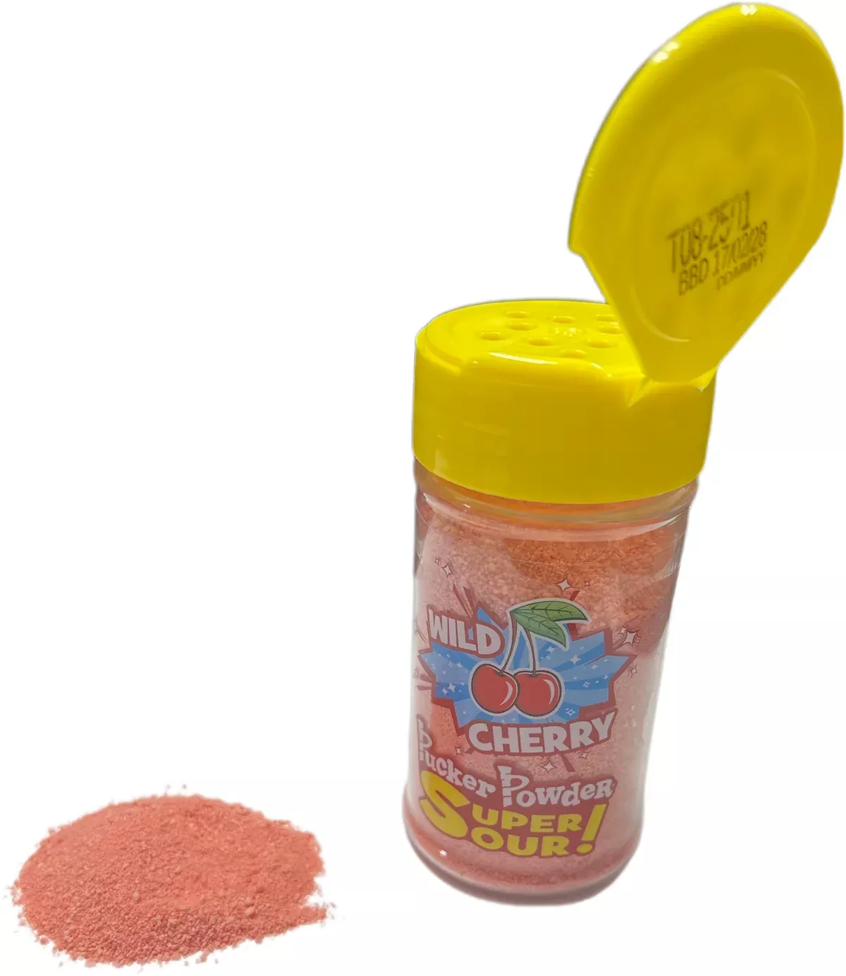 Pucker Powder 2.1oz Jar Topping Super Sour Wild Cherry