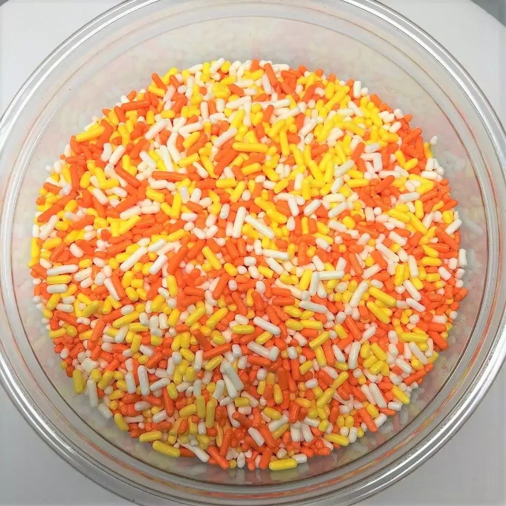 QA Products, Inc. – Beloit, Wisconsin Fall Candy Corn Sprinkle Mix Bakery Topping Sprinkles 8 Ounce Colored Sprinkles Sprinkles & Toppings