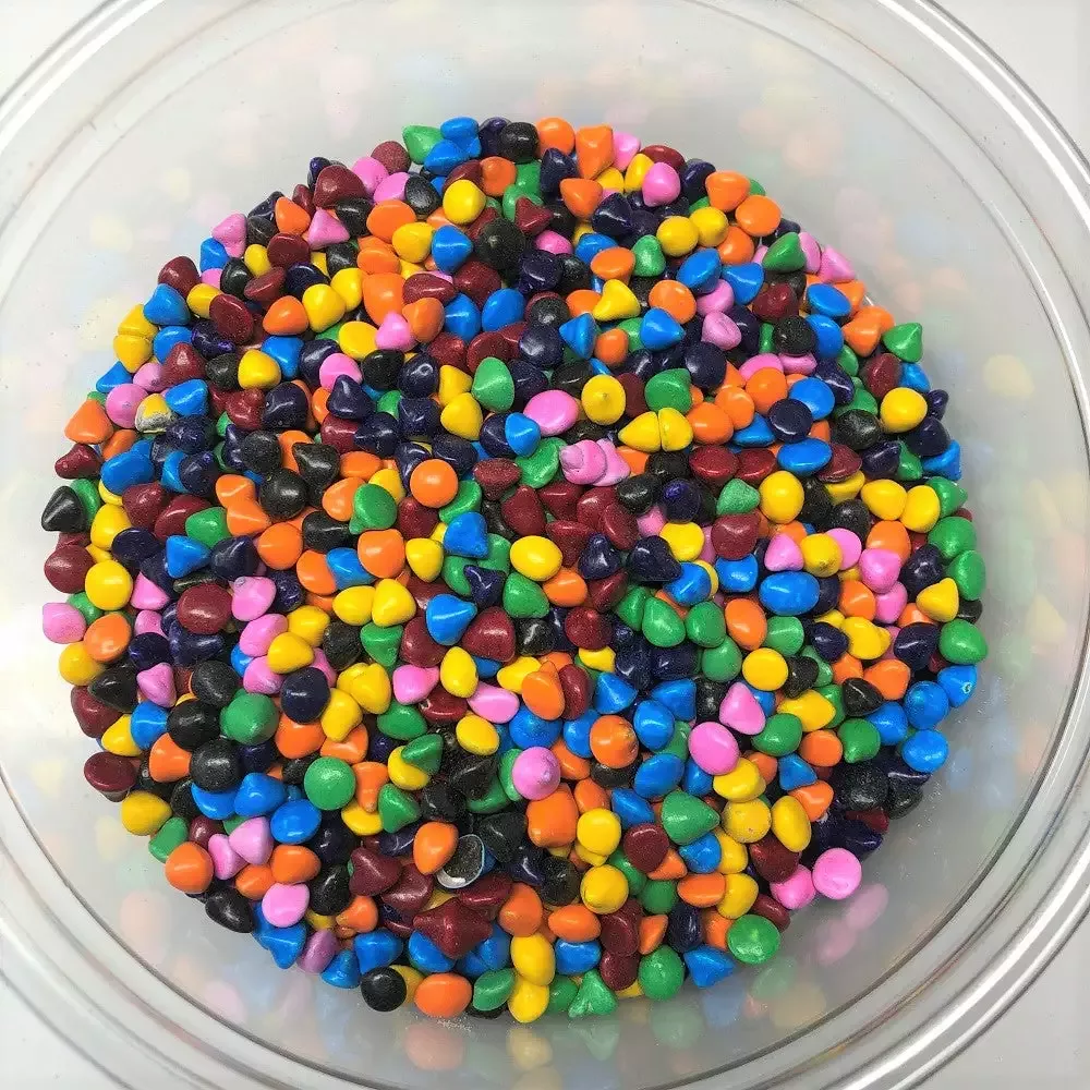 QA Products, Inc. – Beloit, Wisconsin Sprinkles & Toppings Candy Coated Rainbow Chips Sprinkles Chocolate 1 Pound