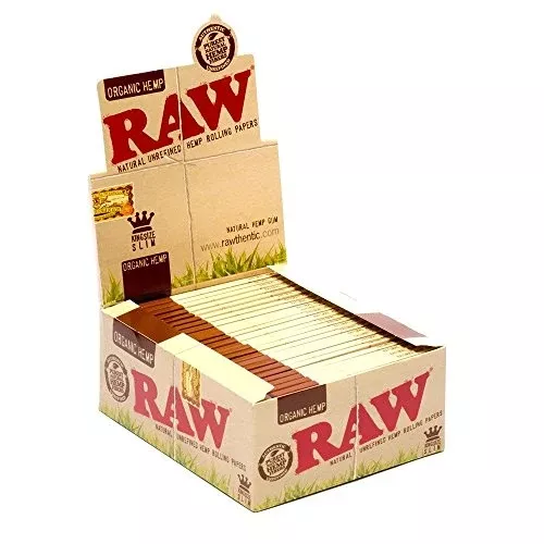 RAW Rolling Papers King Size Slim 32 Leaves (Pack of 50)