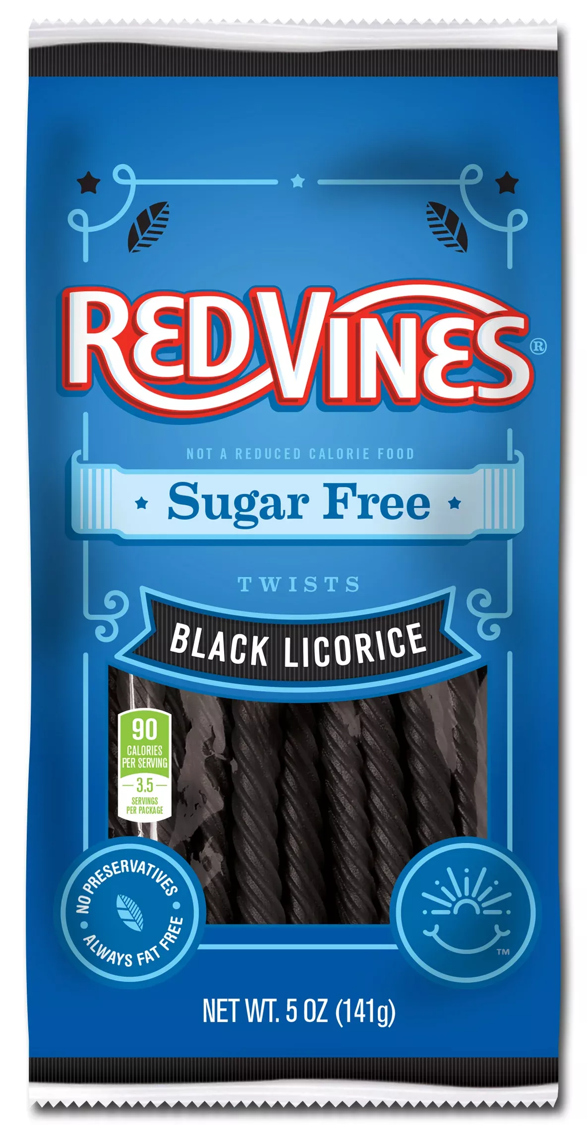 Red Vines Sugar Free Black Licorice Twists 5oz bag