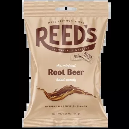 reed’s wrapped root beer hard candy 6. 25 oz. bag