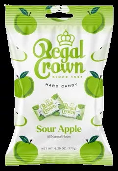 regal crown wrapped sour apple hard candy 6. 25 oz. bag