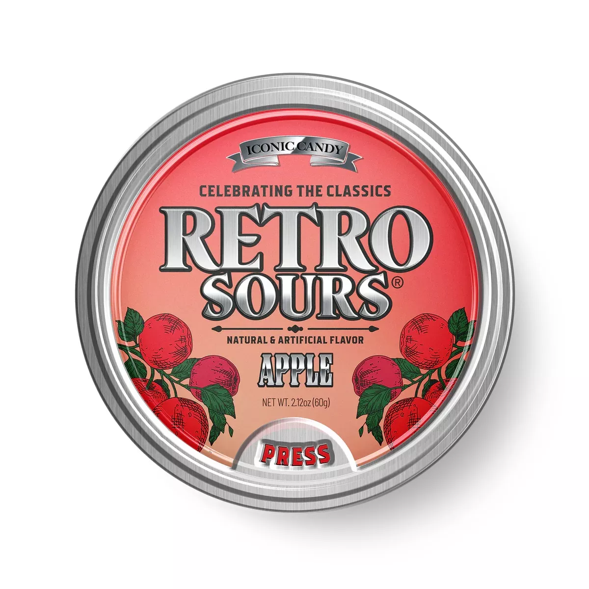 Retro Sours Red Apple, 2.12oz Tin