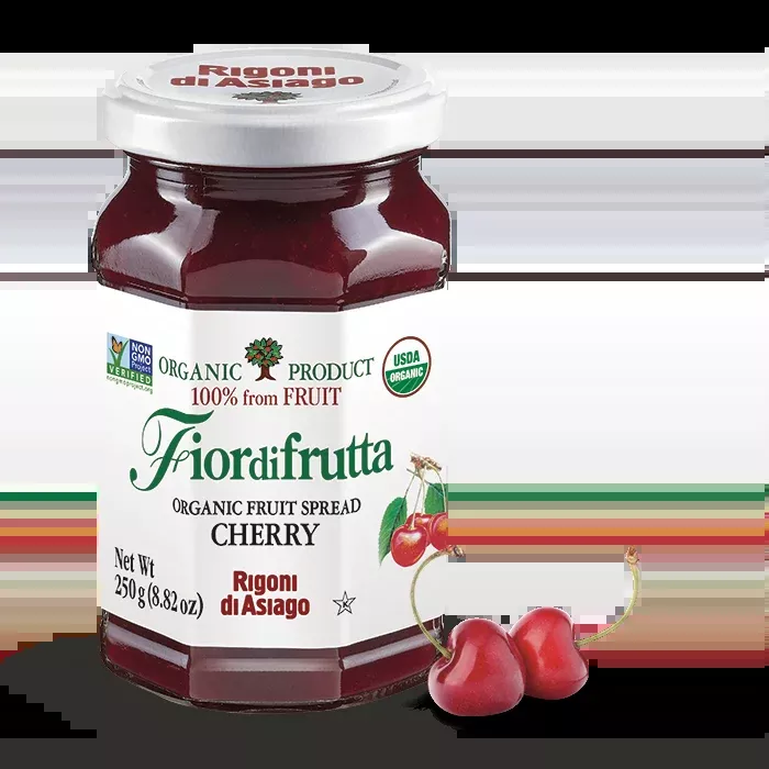 Rigoni di Asiago Organic Cherry Fruit Spread, 8.82 oz | 250g