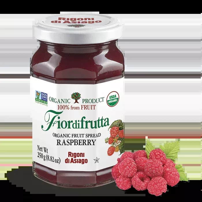 Rigoni di Asiago Organic Raspberry Fruit Spread, 8.82 oz | 250g